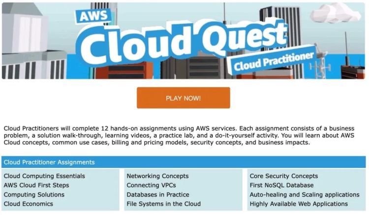 AWS Cloud Quest涉及到的学习内容